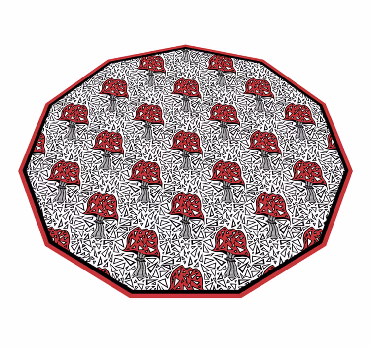 Konstnärligt svampmotiv Vinylmatta natur - Tenstickers