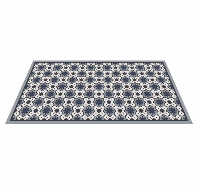 Grå klassisk arrangemang Vinylmatta Mosaik - Tenstickers