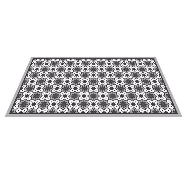 Klassiskt blommönster Vinylmatta Mosaik - Tenstickers