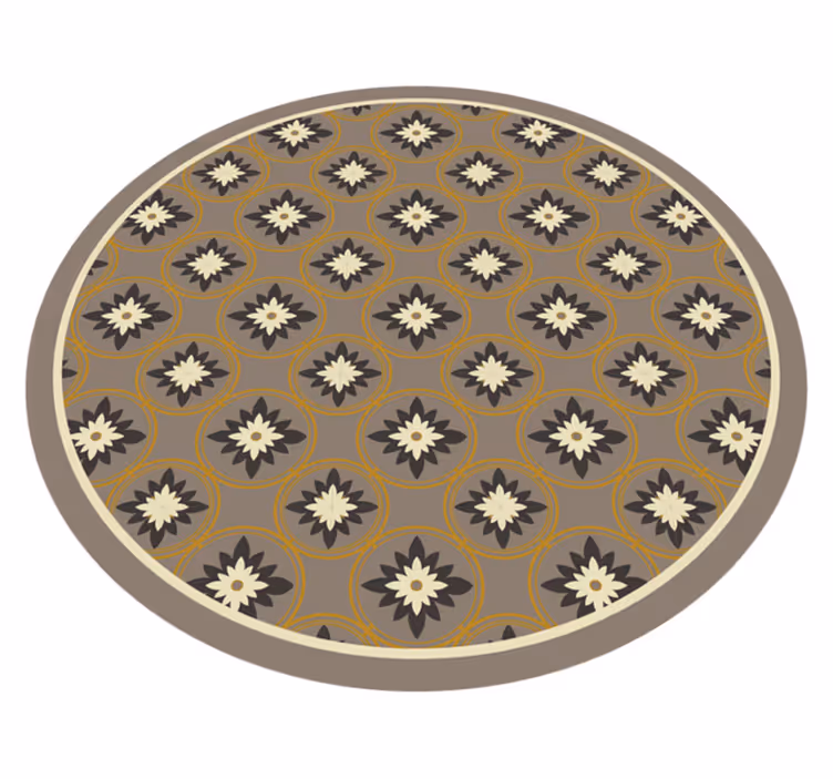 Mönstrad cirkel Vinylmatta Mosaik - Tenstickers