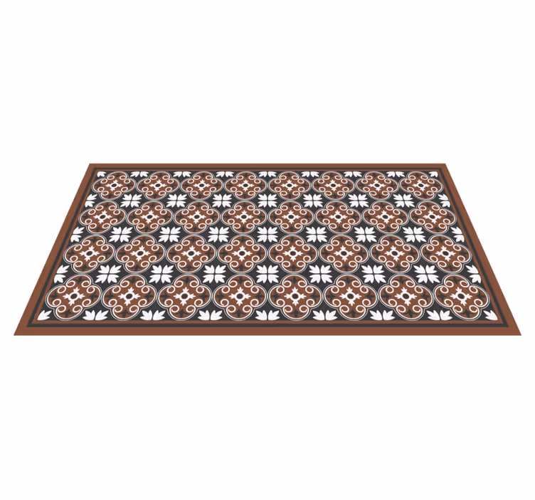 Komplext blomsterarrangemang Vinylmatta Mosaik - Tenstickers
