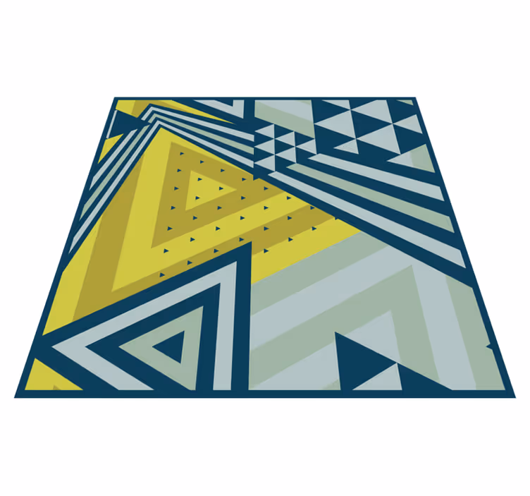 Blå abstrakta figurer geometriska mattor - Tenstickers
