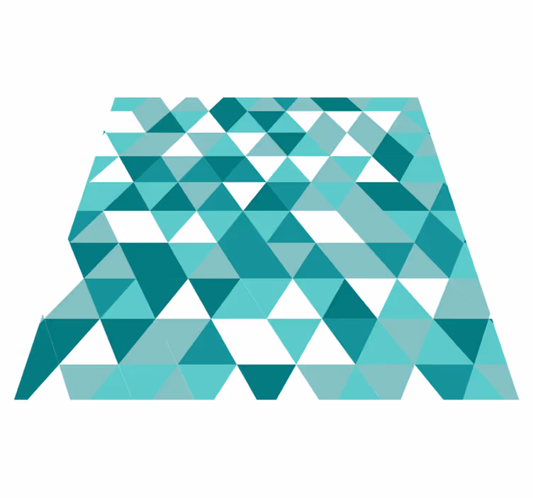 Turkos trianglar mönster geometrisk matta - Tenstickers