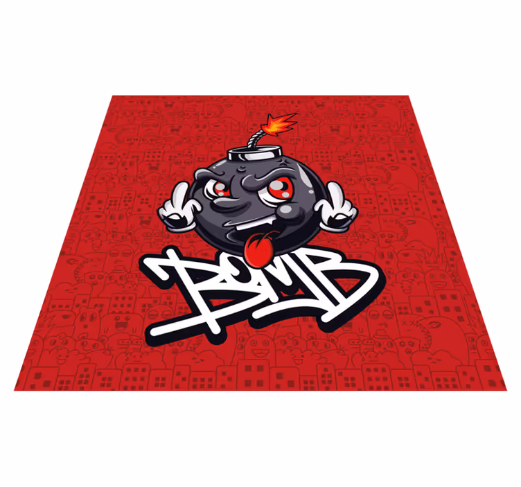 Swag baby bomb graffiti cartoon modern matta - Tenstickers