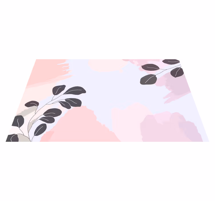 Elegant bladmönster Vinylmatta blommor och växter - Tenstickers