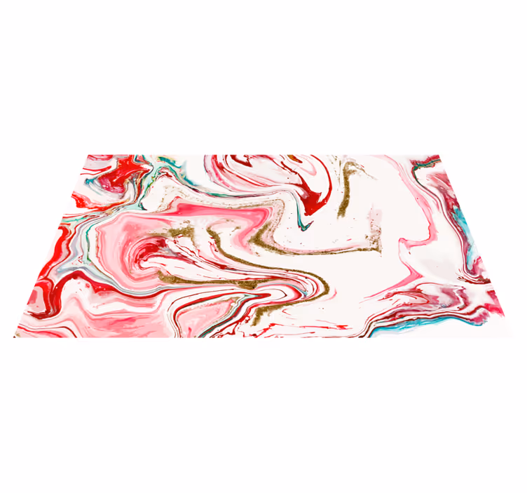 Virvlande rosa elegans Vinylmatta modern - Tenstickers