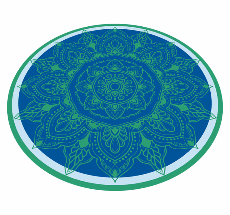 Utarbetat blomsterarrangemang Vinylmatta Mandala - Tenstickers