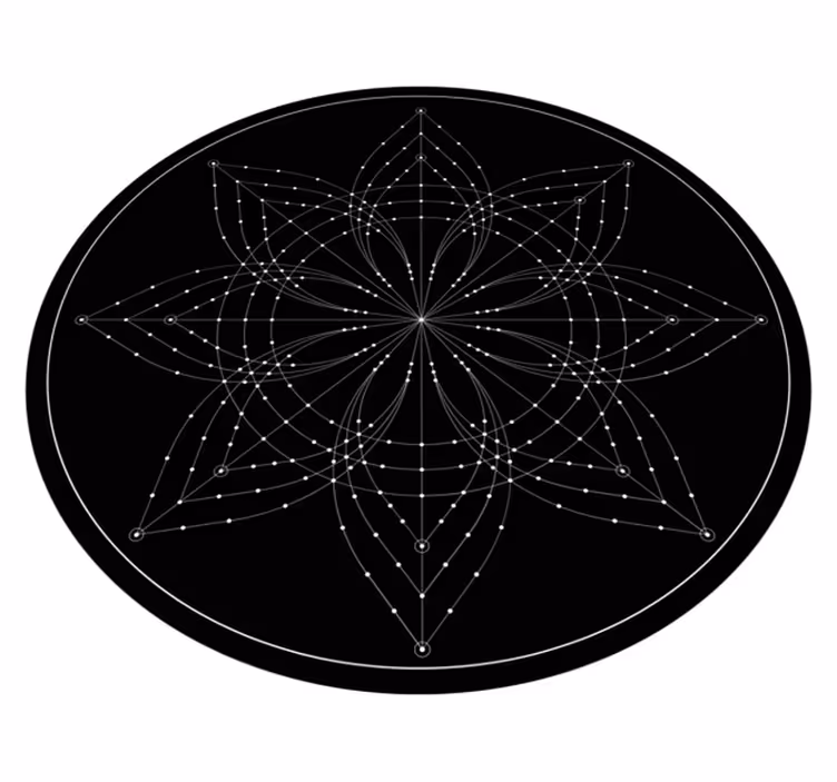 Elegant lotusmönster Vinylmatta Mandala - Tenstickers