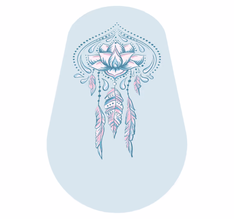 Lotusblomma från vinylmattan i mandala på sidan - Tenstickers