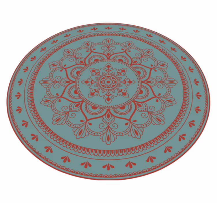 Komplex cirkulär illustration Vinylmatta Mandala - Tenstickers