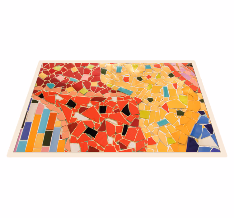 Livfullt kaklat arrangemang Vinylmatta Mosaik - Tenstickers