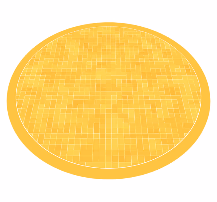 Gult mosaikmönster Vinylmatta geometrisk - Tenstickers