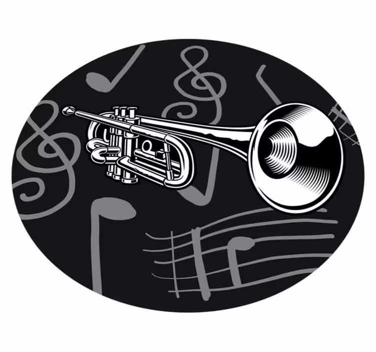 Tema för musikinstrument Vinylmatta Cirkulär - Tenstickers