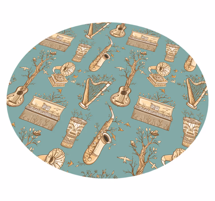 Musikinstrument harmoni Andra Vinylmattor - Tenstickers