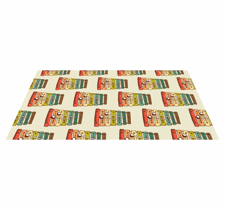 Färgglatt xylofonmönster Vinylmatta Ungdom - Tenstickers