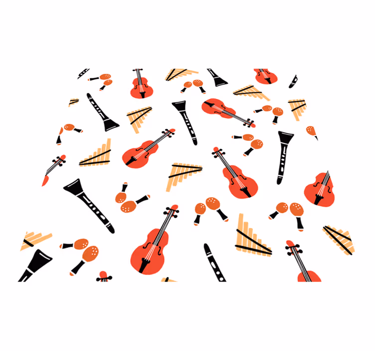 Andra vinylmattor med musikinstrumentmotiv - Tenstickers