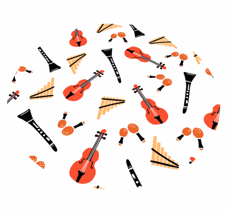 Koncept för musikinstrument Andra Vinylmattor - Tenstickers