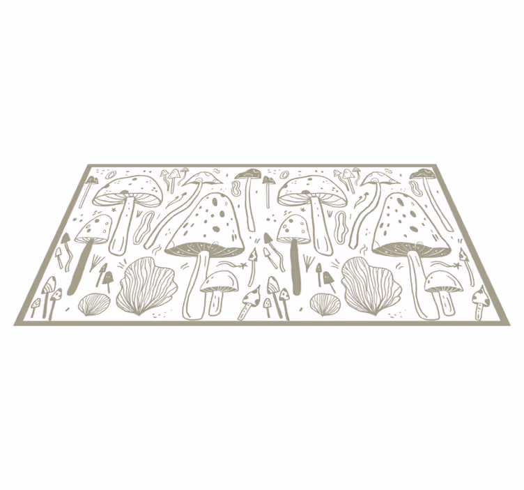 Svampskisser Vinylmatta blommor och växter - Tenstickers