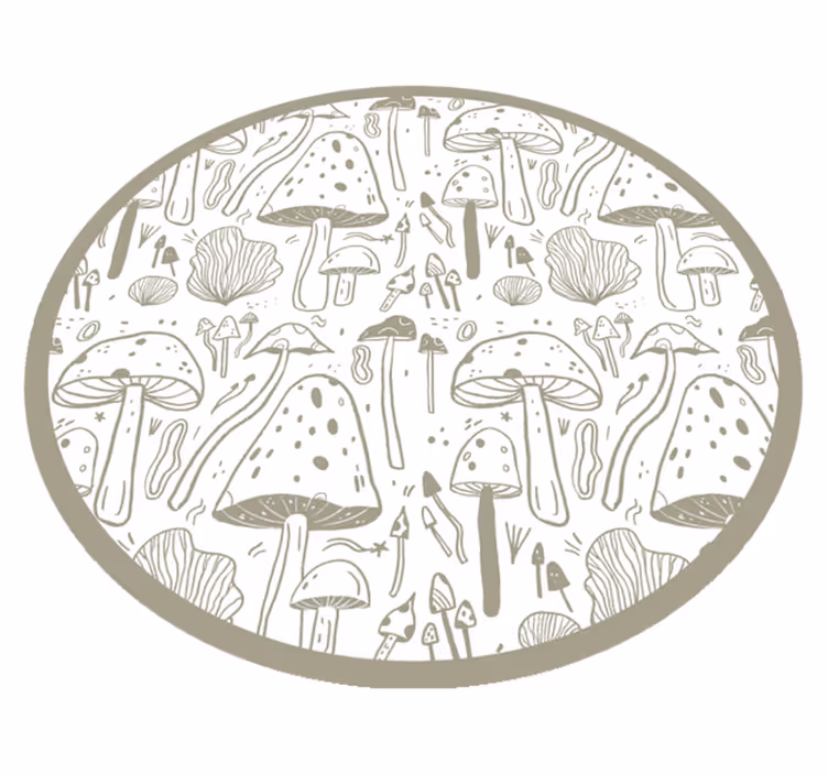Vinylmatta natur svampmotiv - Tenstickers