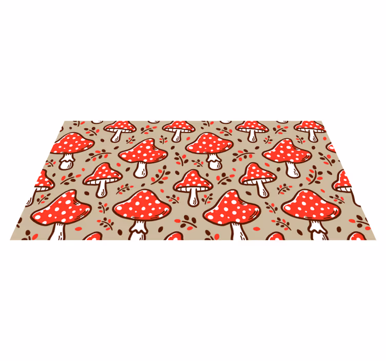Levande svampmotiv Vinylmatta blommor och växter - Tenstickers