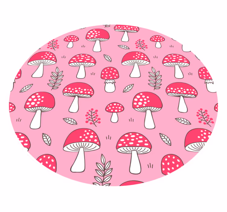 Charmig svampillustration Vinylmatta Kök - Tenstickers