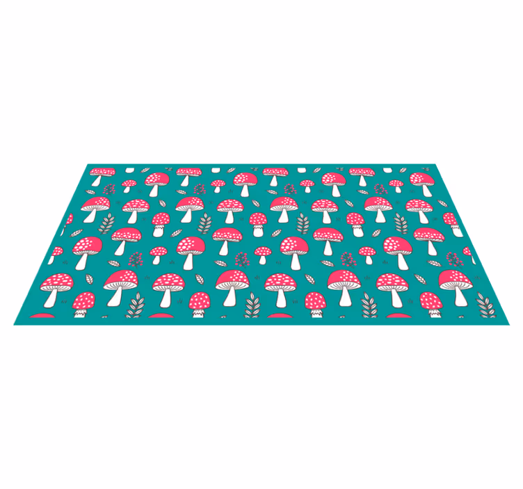 Livfullt svampmotiv Vinylmatta natur - Tenstickers