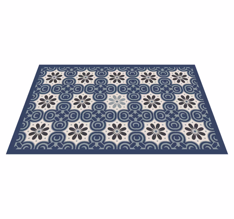 Elegant blommig komposition Vinylmatta kakeleffekt - Tenstickers