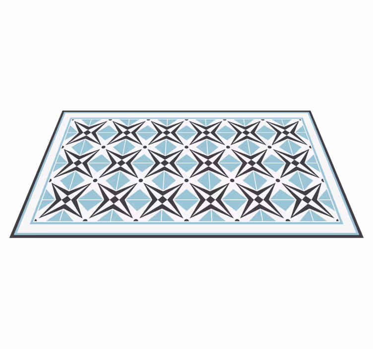 Stjärnblått motiv Vinylmatta Mosaik - Tenstickers