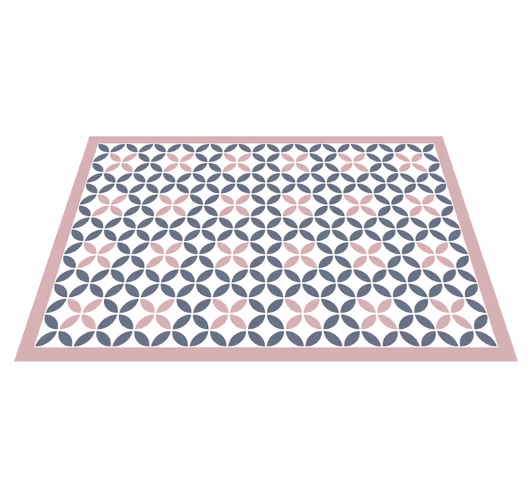Rund beige och grå design Vinylmatta Mosaik - Tenstickers