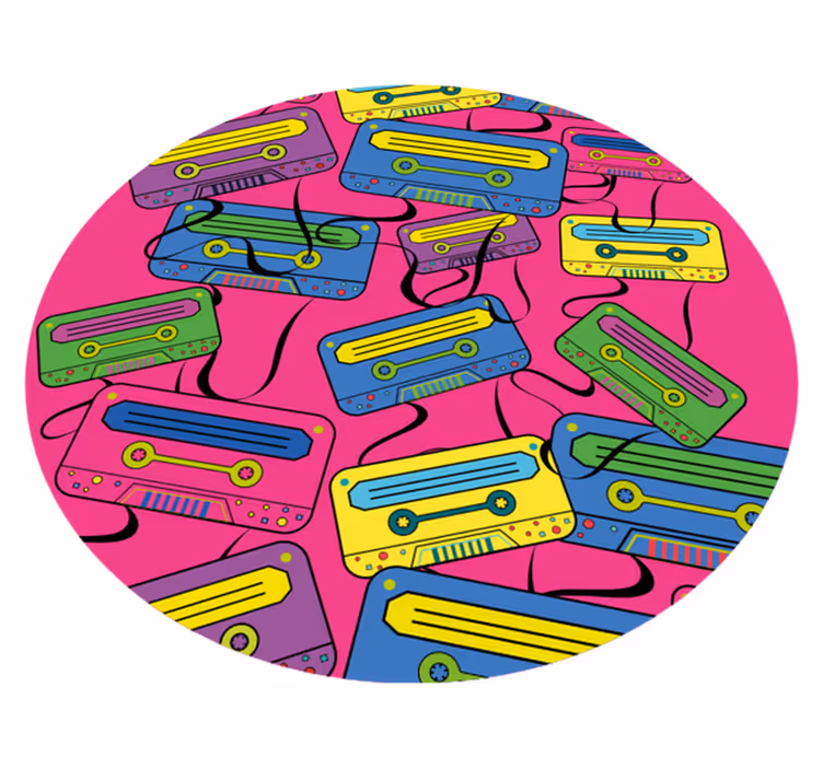 Andra vinylmattor vivid kassettband - Tenstickers