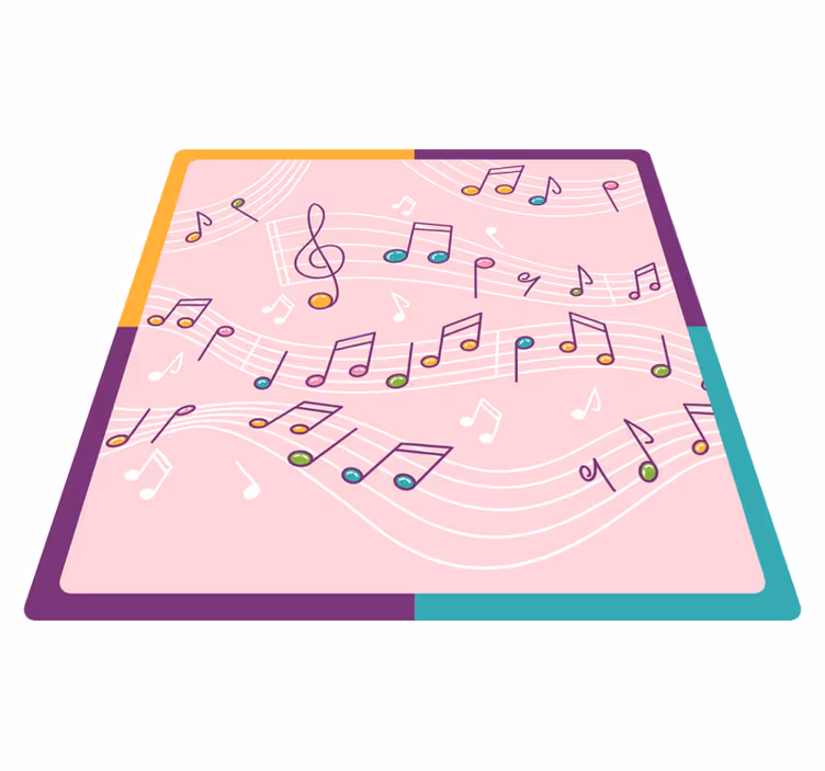 Melodiska noter tema Vinylmatta Ungdom - Tenstickers