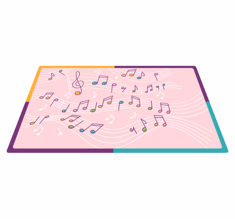 Melodiskt notflöde Vinylmatta Ungdom - Tenstickers