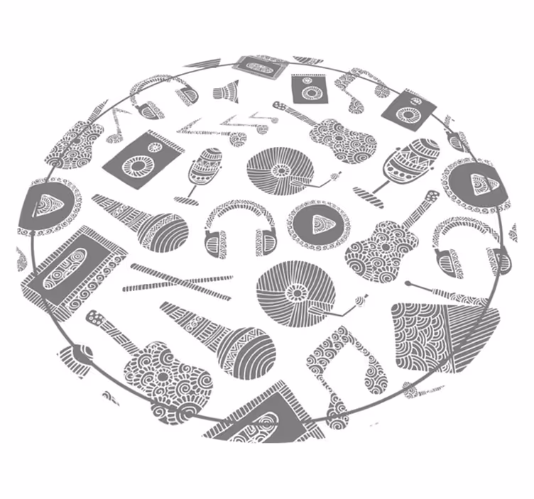 Mönster för musikinstrument Andra Vinylmattor - Tenstickers
