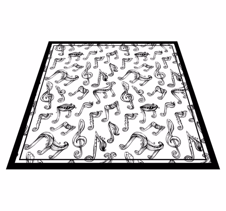 Musiknoter koncept Vinylmatta Ungdom - Tenstickers