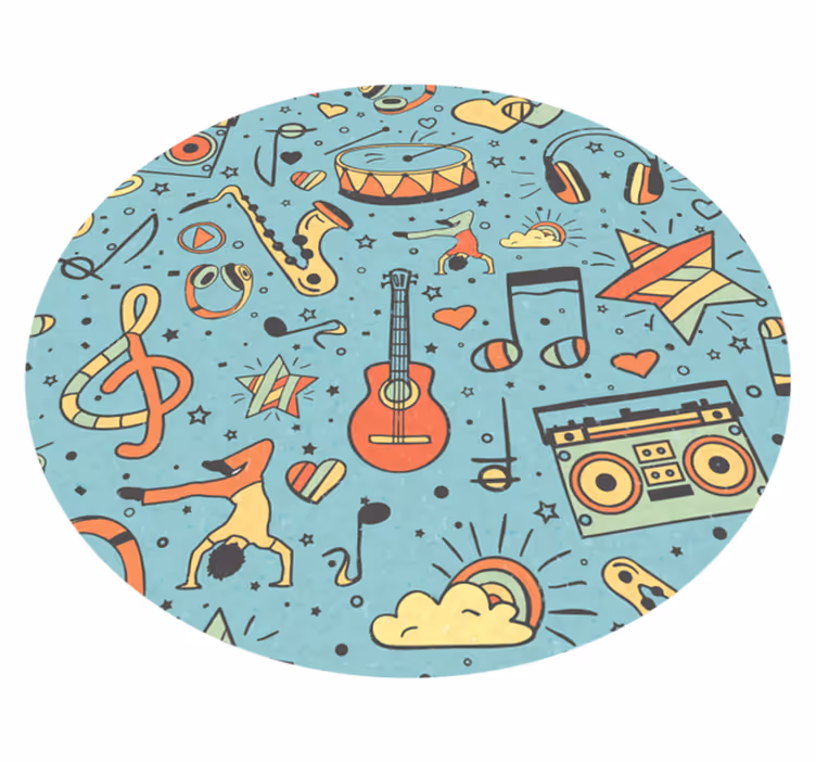 Musiknoter tema Andra Vinylmattor - Tenstickers