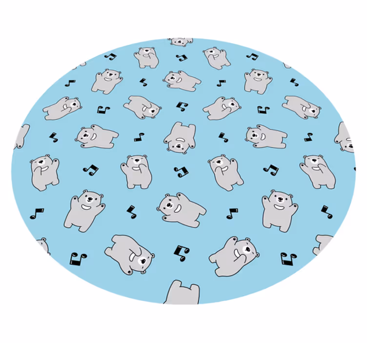 Glada björnfigurer Vinylmatta daghem - Tenstickers