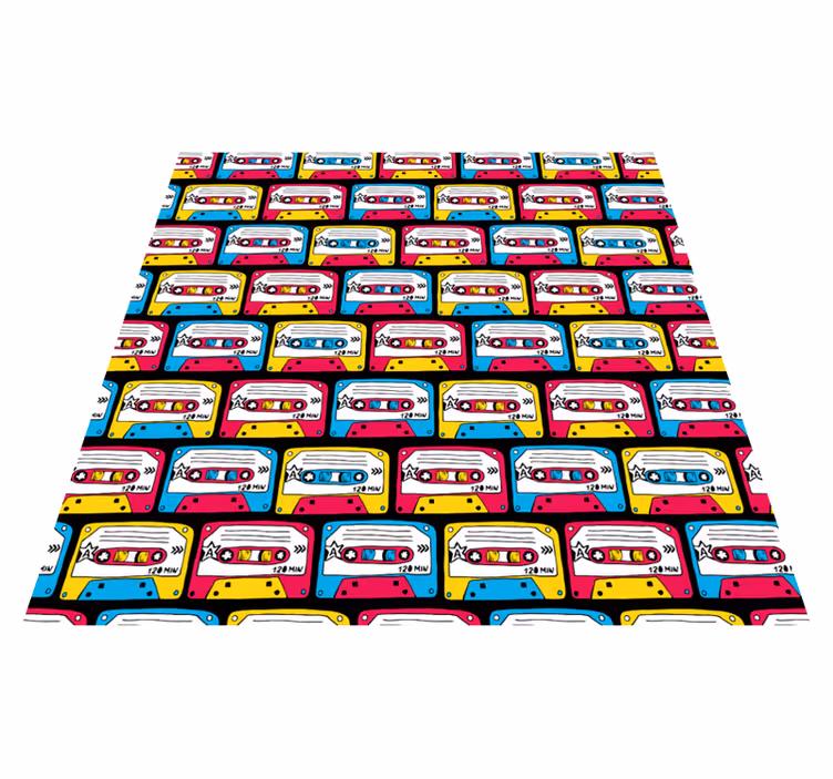 Vinylmatta textur retro ljudkassetter - Tenstickers