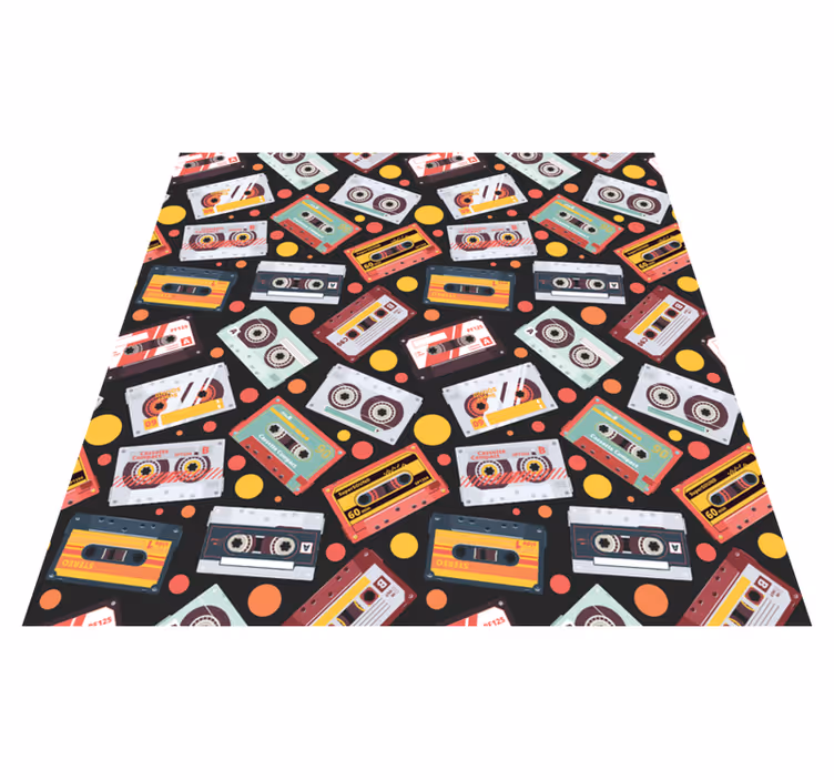 Vinylmatta textur retro kasettstil - Tenstickers