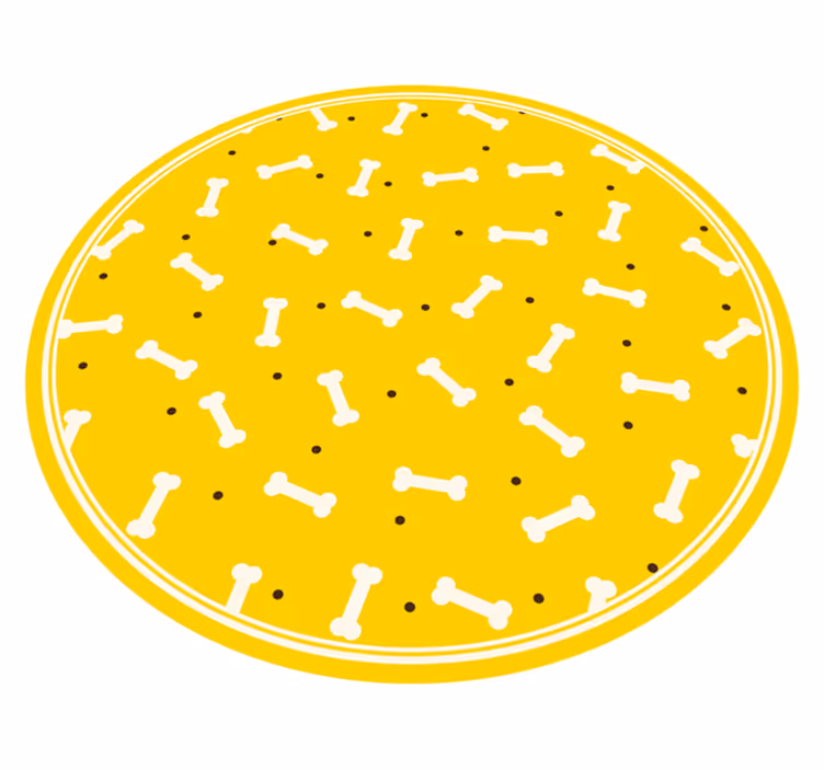 Gult benmönster Vinylmatta djur - Tenstickers