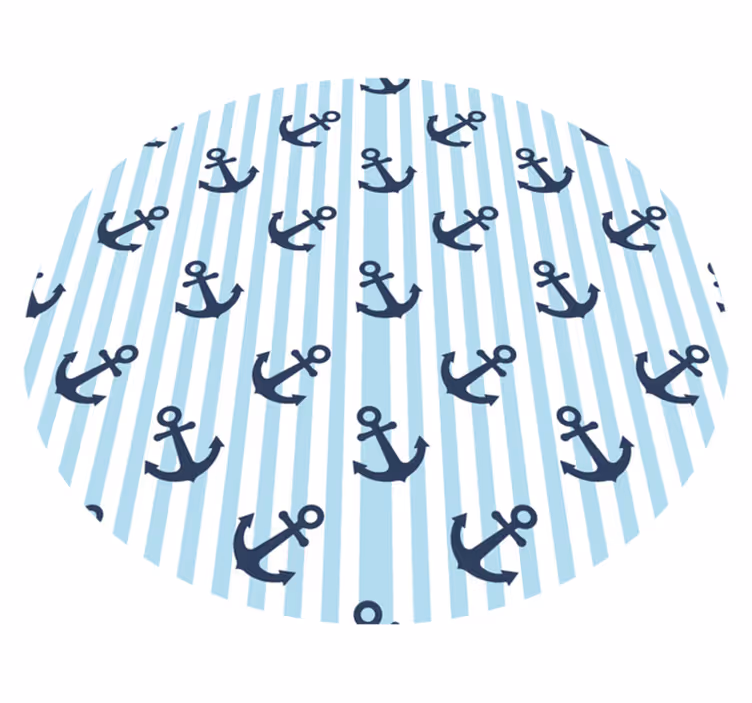 Andra vinylmattor nautisk anker mønster - Tenstickers