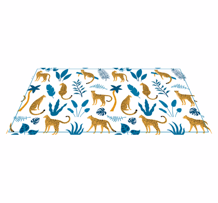 Tropiskt leopardmönster Vinylmatta daghem - Tenstickers
