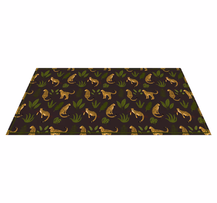 Leopard blad mönster Vinylmatta djurtryck - Tenstickers