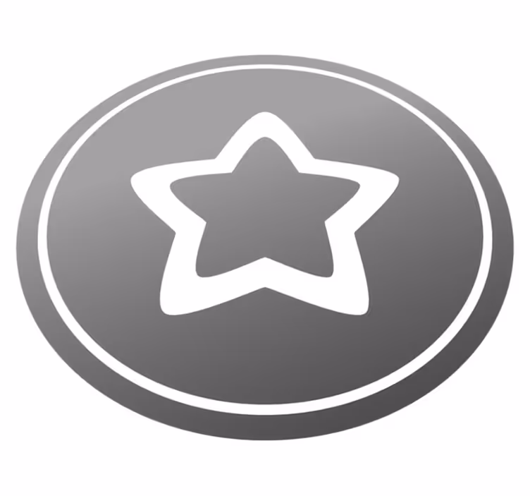 Vinylmatta stjärnor stiligt grått motiv - Tenstickers