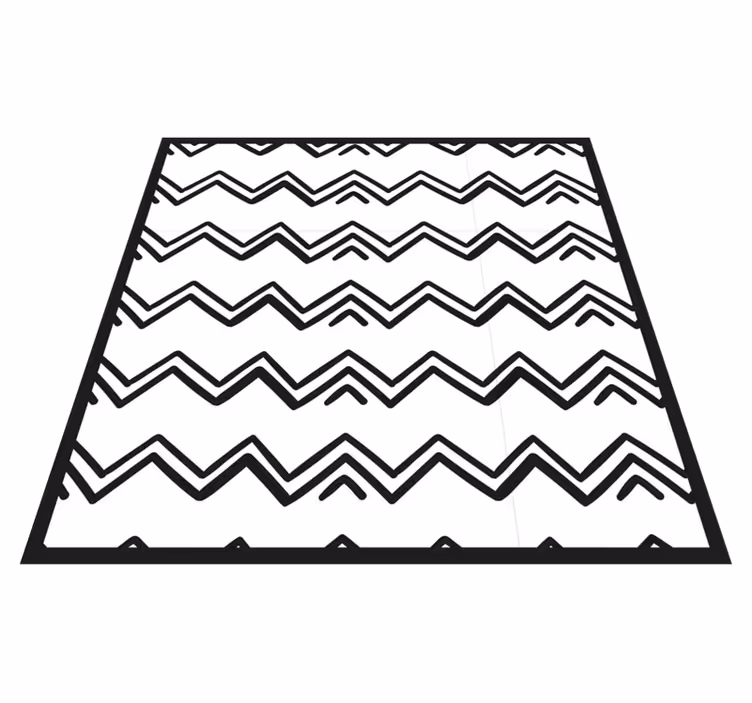 Vinylmatta minimalistisk i zigzagstil - Tenstickers