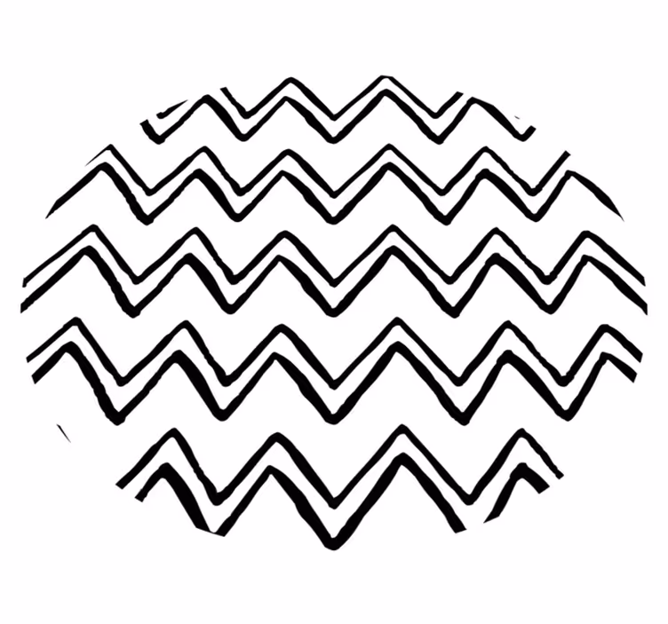Vinylmatta minimalistisk med vågigt abstrakt mönster - Tenstickers
