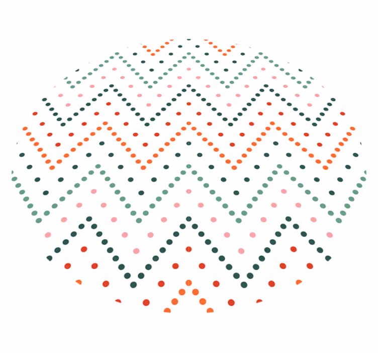 Vinylmatta minimalistisk med färgglada prickar - Tenstickers