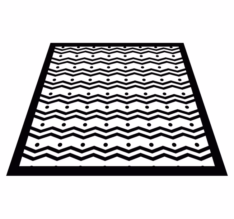 Vinlymatta randiga zigzag koncept - Tenstickers