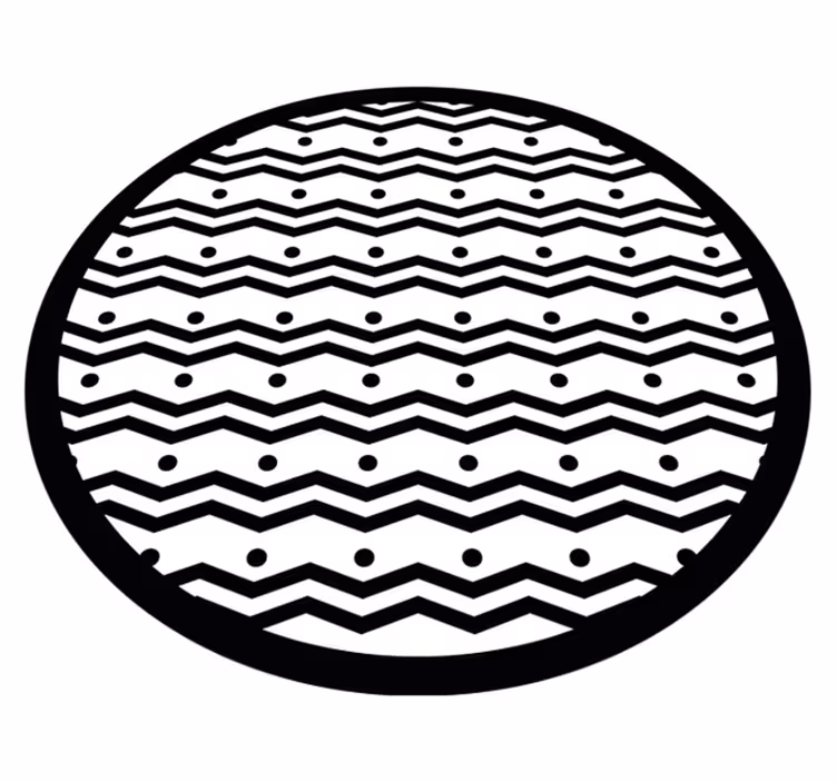 Vågigt prickmönster Vinylmatta geometrisk - Tenstickers
