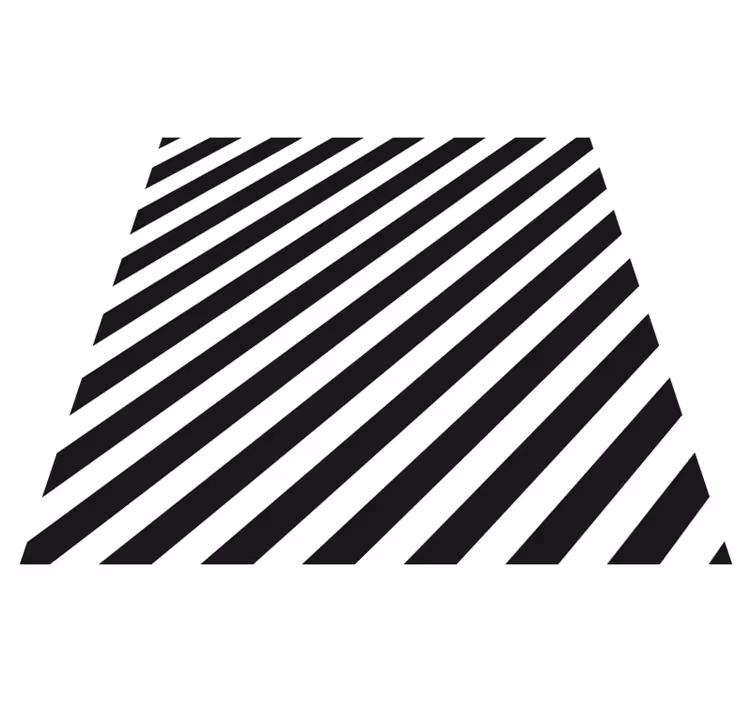 Vinylmatta randiga diagonalt svart och vitt - Tenstickers
