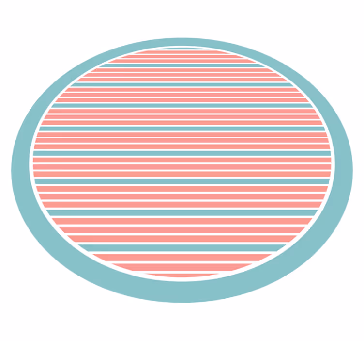 Retro blå och rosa diagonala ränder matta - Tenstickers